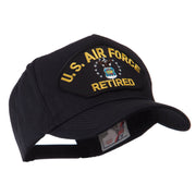 Retired Military Large Embroidered Patch Cap