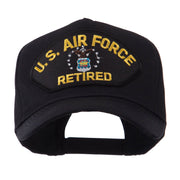 Retired Military Large Embroidered Patch Cap