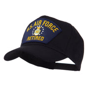 Retired Military Large Embroidered Patch Cap