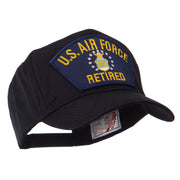 Retired Military Large Embroidered Patch Cap