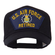 Retired Military Large Embroidered Patch Cap