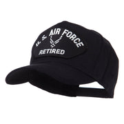 Retired Military Large Embroidered Patch Cap