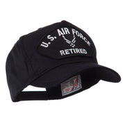 Retired Military Large Embroidered Patch Cap