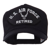 Retired Military Large Embroidered Patch Cap