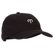 Aries Zodiac Sign Embroidered Unstructured Cap