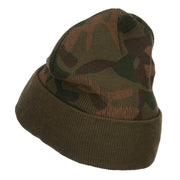 Vietnam Veteran Embroidered Camo Long Beanie