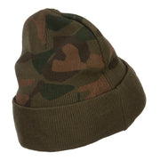 Vietnam Veteran Embroidered Camo Long Beanie