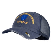 U.S. Army 23rd Infantry Division Embroidered Low Profile Special Cotton Mesh Cap - Navy OSFM