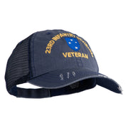 U.S. Army 23rd Infantry Division Embroidered Low Profile Special Cotton Mesh Cap - Navy OSFM