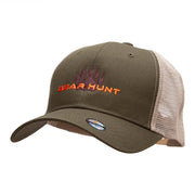 The Bear Hunt Embroidered 6 Panel High Profile Cotton Mesh Cap