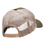 The Bear Hunt Embroidered 6 Panel High Profile Cotton Mesh Cap