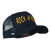 Rock and Roll Embroidered Mesh Cap