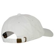 Reindeer Outline Embroidered Unstructured Washed Cap