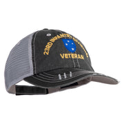 U.S. Army 23rd Infantry Division Embroidered Low Profile Special Cotton Mesh Cap - Black OSFM