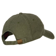 California with Map Outline Embroidered Washed Cotton Twill Cap