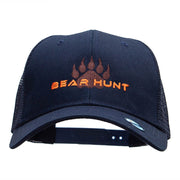 The Bear Hunt Embroidered 6 Panel High Profile Cotton Mesh Cap