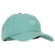 Aries Zodiac Sign Embroidered Unstructured Cap