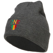 Rasta One Love Embroidered Long Beanie