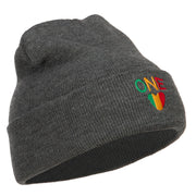 Rasta One Love Embroidered Long Beanie