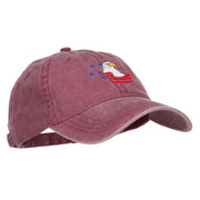 American Eagle Crest Embroidered Washed Cap