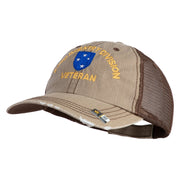 U.S. Army 23rd Infantry Division Embroidered Low Profile Special Cotton Mesh Cap - Khaki OSFM