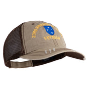 U.S. Army 23rd Infantry Division Embroidered Low Profile Special Cotton Mesh Cap - Khaki OSFM