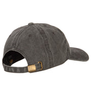 California with Map Outline Embroidered Washed Cotton Twill Cap