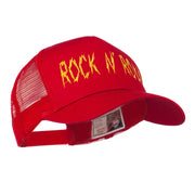 Rock and Roll Embroidered Mesh Cap