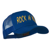 Rock and Roll Embroidered Mesh Cap