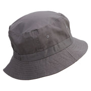 Surf Badge Embroidered Pigment Dyed Bucket Hat - Charcoal OSFM
