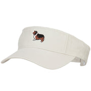 Rough Collie Embroidered Pro Style Cotton Washed Visor