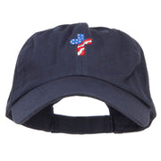 Cross Flag Embroidered Low Profile Dyed Cap