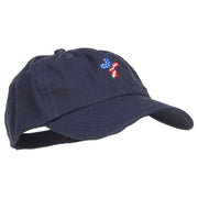 Cross Flag Embroidered Low Profile Dyed Cap