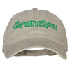 Grandpa Outline Embroidered Washed Cotton Twill Cap