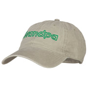 Grandpa Outline Embroidered Washed Cotton Twill Cap