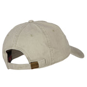 Grandpa Outline Embroidered Washed Cotton Twill Cap