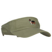 Rough Collie Embroidered Pro Style Cotton Washed Visor