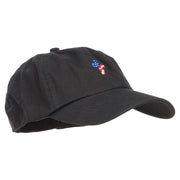 Cross Flag Embroidered Low Profile Dyed Cap