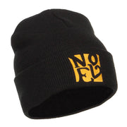 Christmas Noel Embroidered Long Beanie