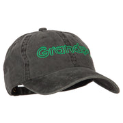 Grandpa Outline Embroidered Washed Cotton Twill Cap