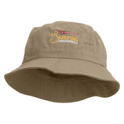 Surf Badge Embroidered Pigment Dyed Bucket Hat - Khaki OSFM