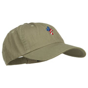 Cross Flag Embroidered Low Profile Dyed Cap