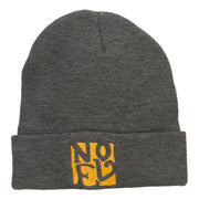 Christmas Noel Embroidered Long Beanie