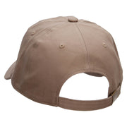 Sweet Orange Embroidered Unstructured Cotton Twill Washed Cap - Khaki OSFM