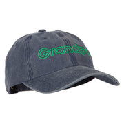 Grandpa Outline Embroidered Washed Cotton Twill Cap