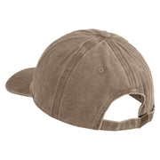 Mini Rose Patched Unstructured Pigment Dyed Cotton Cap - Khaki OSFM
