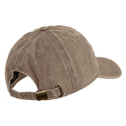 Mini Rose Patched Unstructured Pigment Dyed Cotton Cap - Khaki OSFM