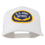 US Army Retired Emblem Patched Mesh Cap