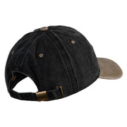 Mini Rose Patched Unstructured Pigment Dyed Cotton Cap - Khaki-Black OSFM