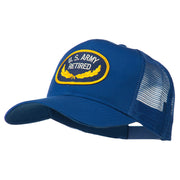 US Army Retired Emblem Patched Mesh Cap